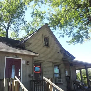 the front of the building