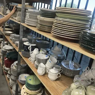 Quite a big selection of sets of dishes