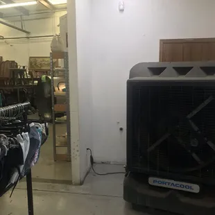 Big fans throughout the store to keep everyone cool, much appreciated