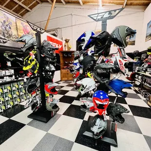 We have great helmets for adults and children.