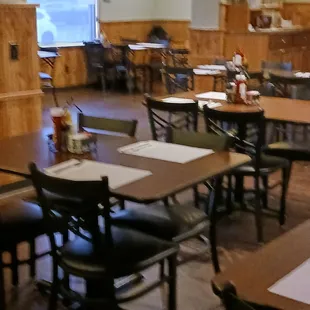 A section of the dining room