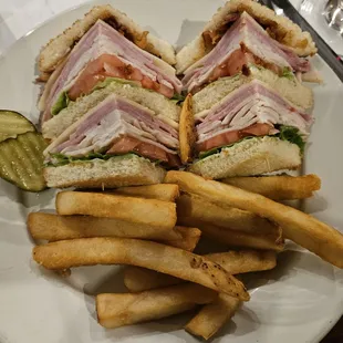 Half of the Ultimate Club with French Fries