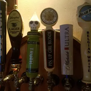 Six beers on tap.