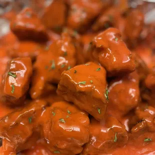 a closeup of the meat and sauce