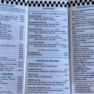 Menu of foods in September 2023