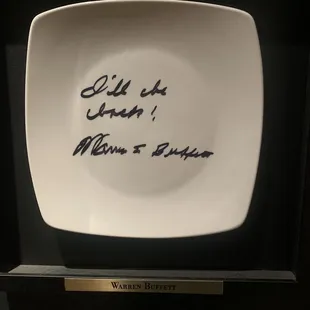 Plate art in the foyer