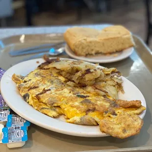 Veggie Omellette &amp; Biscuit