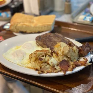 NY Steak &amp; Eggs w/ Biscuit