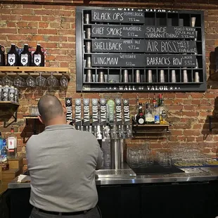 On tap / bar service