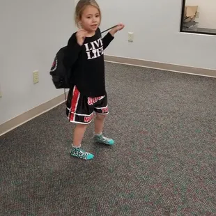 She got some of her gear today