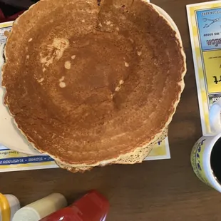 A plain pancake (they are HUGE)