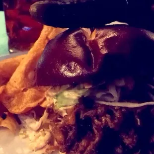 Pretzel Bun Sandwiches