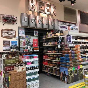 a beer store with a variety of beverages
