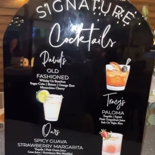 Customized signature cocktails