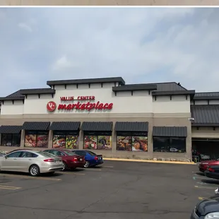 the front and side of the store