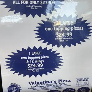 Specials/menu 6/10/22