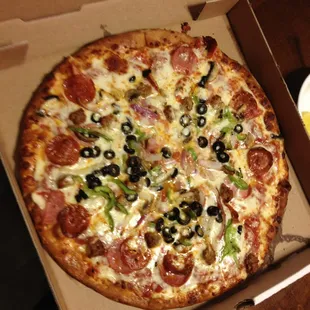 Large combo with extra sauce and cheese