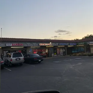 a view of a parking lot