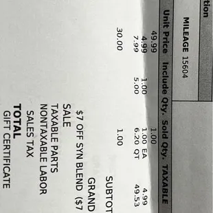 My truck has 15,604 miles. I was charged $30 for "HI-MILEAGE OIL CHARGE". That's 1/3+ of the cost