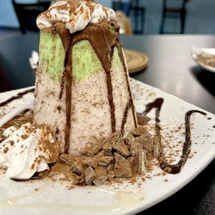 a dessert on a white plate