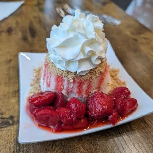 Strawberry cheesecake shaved ice