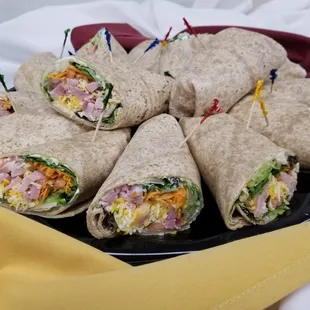 wraps for a catered party