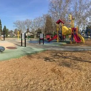 Nice tucked away park, for toddlers and older kids.  Picnic tables and a bbq pit as well.