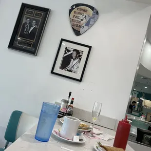 Chuck Berry and company on the wall.