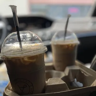 Caramel latte oat milk extra shot of espresso