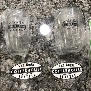 Their glasses ($5), stickers ($2) and reusable straws (don&apos;t remember the $)