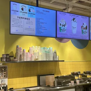 Indoor view with menu