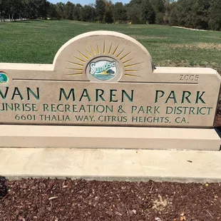 Front sign - park was incorporated in 2005