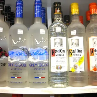 a variety of bottles