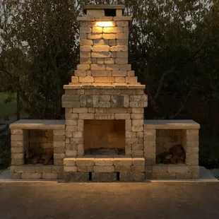 Fireplace in the Wine Barn Event Space