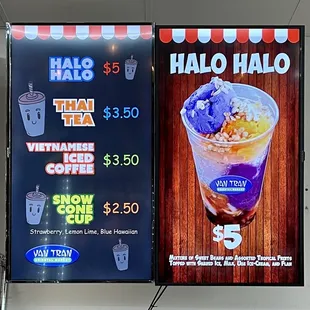 Drink menu 6/26/21