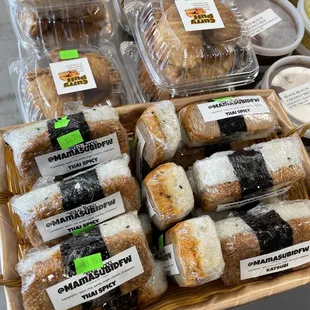 Musubi &amp; curry puffs