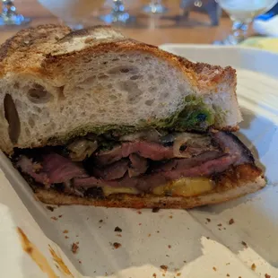 Grilled Tri-Tip Sandwich ($20) - 3 stars. Good meat though a little chewy, some parts spicy, bread quite hard. Fri dinner 2022-06-17