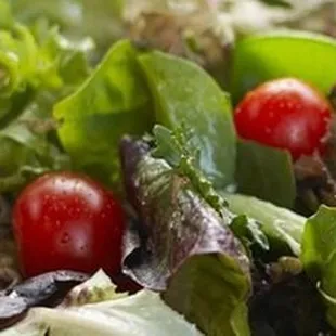 a closeup of a salad