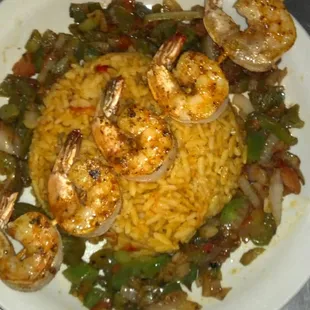 Shrimp Kabob with Rice Pilaf