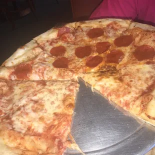 Large pizza. $8.90