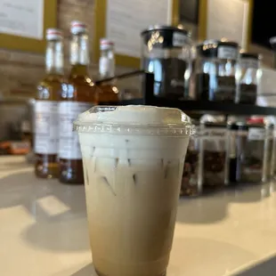Latte with cold foam