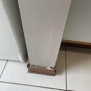 Damage from constant flooding and maintenance not coming to fix the plumbing in a timely manner.