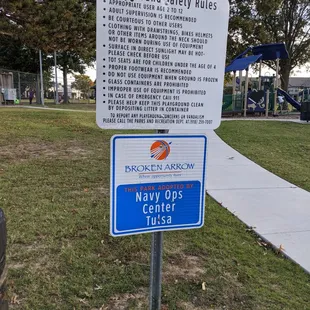 The rules at Vandever Park, Broken Arrow