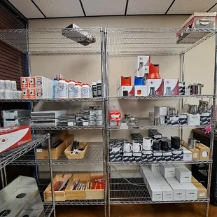 Inside the store - Coffee making supplies