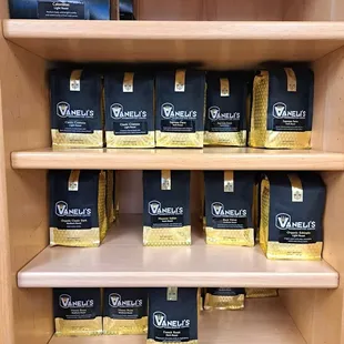 12 oz bags of 
 Vaneli&apos;s coffee for purchase