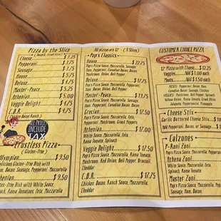 Menu photo