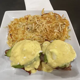 Eggs Ham Benedicts Breakfast