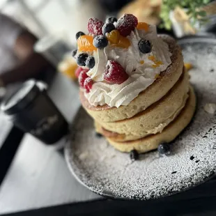 Supreme Pancakes w/o Nutella and a Lavender /Cinnamon Latte