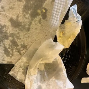 Had to use multiple napkins to soak up nasty oil