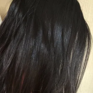 Day after blowout - natural hair.